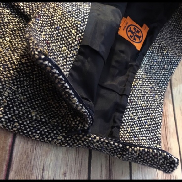 TORY BURCH Tweed Metallic Pencil Skirt - Picture 3 of 4